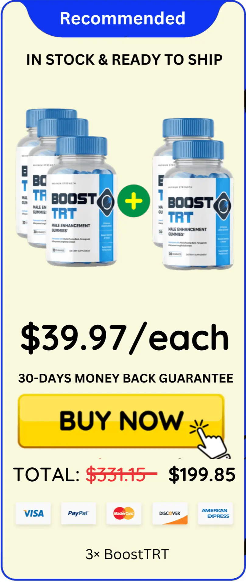 BoostTRT Male Enhancement Gummies offer price