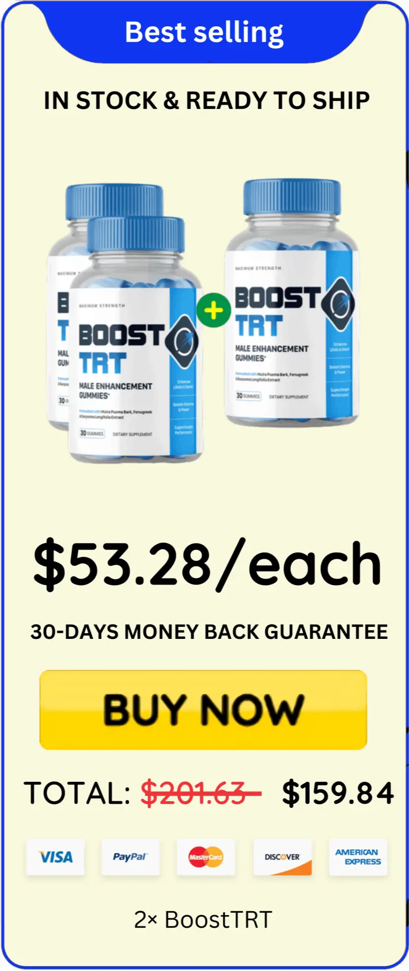 BoostTRT Male Enhancement Gummies offer price